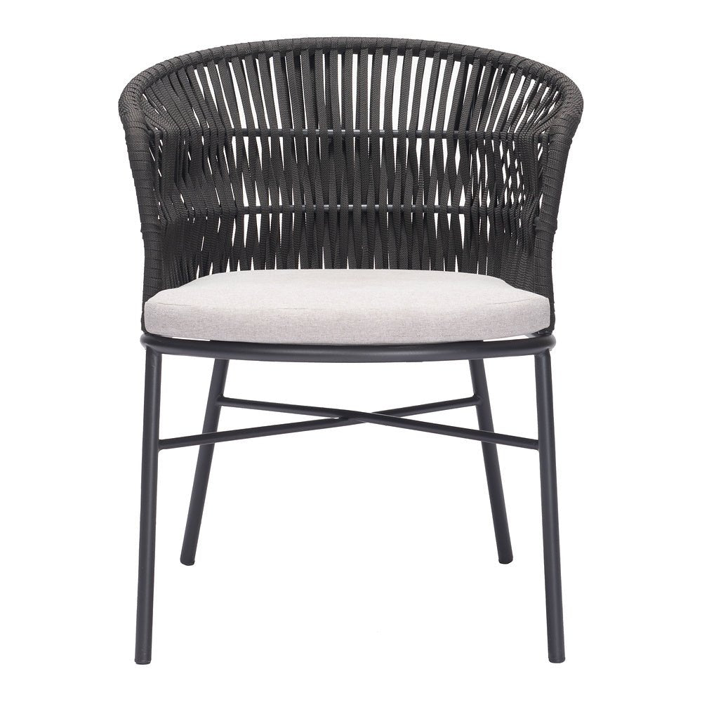 Silla para Terraza y Alberca - ZUO FREYCINET - Varios Colores - Asiento y Respaldo Tapizados con Tela para Exterior - 703987 - Zuo - NOGAL BEAT - Silla de Terraza
