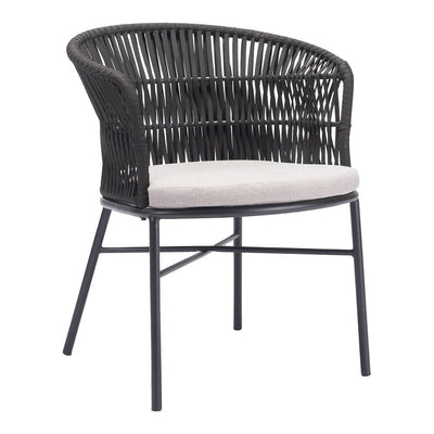 Silla para Terraza y Alberca - ZUO FREYCINET - Varios Colores - Asiento y Respaldo Tapizados con Tela para Exterior - 703987 - Zuo - NOGAL BEAT - Silla de Terraza