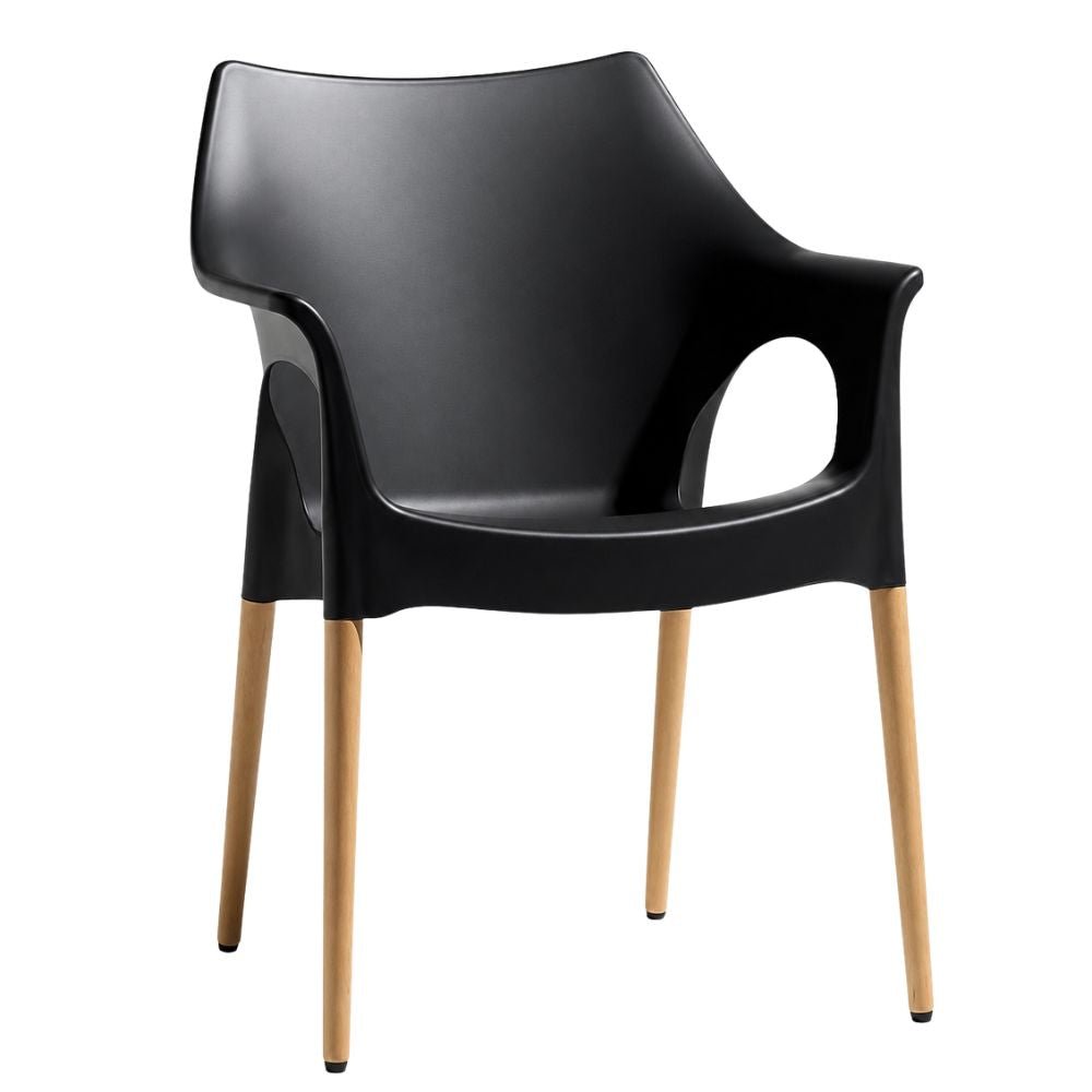 Silla Reciclable - LABENZE OLA 155-07050 - Varios Colores - Estructura Madera Haya Natural y con Brazos - 155-07050 - Labenze - NOGAL BEAT - Silla Comercial Interior