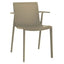 SILLA RESOL BEETAK ARMCHAIR | Silla Ocasional | Fibra Vidrio | Polipropileno | Apilable | Protección UV | Brazos | Interior + Exterior - 01542 - Resol - NOGAL BEAT - Sillas