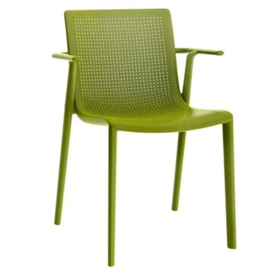 SILLA RESOL BEETAK ARMCHAIR | Silla Ocasional | Fibra Vidrio | Polipropileno | Apilable | Protección UV | Brazos | Interior + Exterior - 01540 - Resol - NOGAL BEAT - Sillas