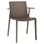 SILLA RESOL BEETAK ARMCHAIR | Silla Ocasional | Fibra Vidrio | Polipropileno | Apilable | Protección UV | Brazos | Interior + Exterior - 01539 - Resol - NOGAL BEAT - Sillas