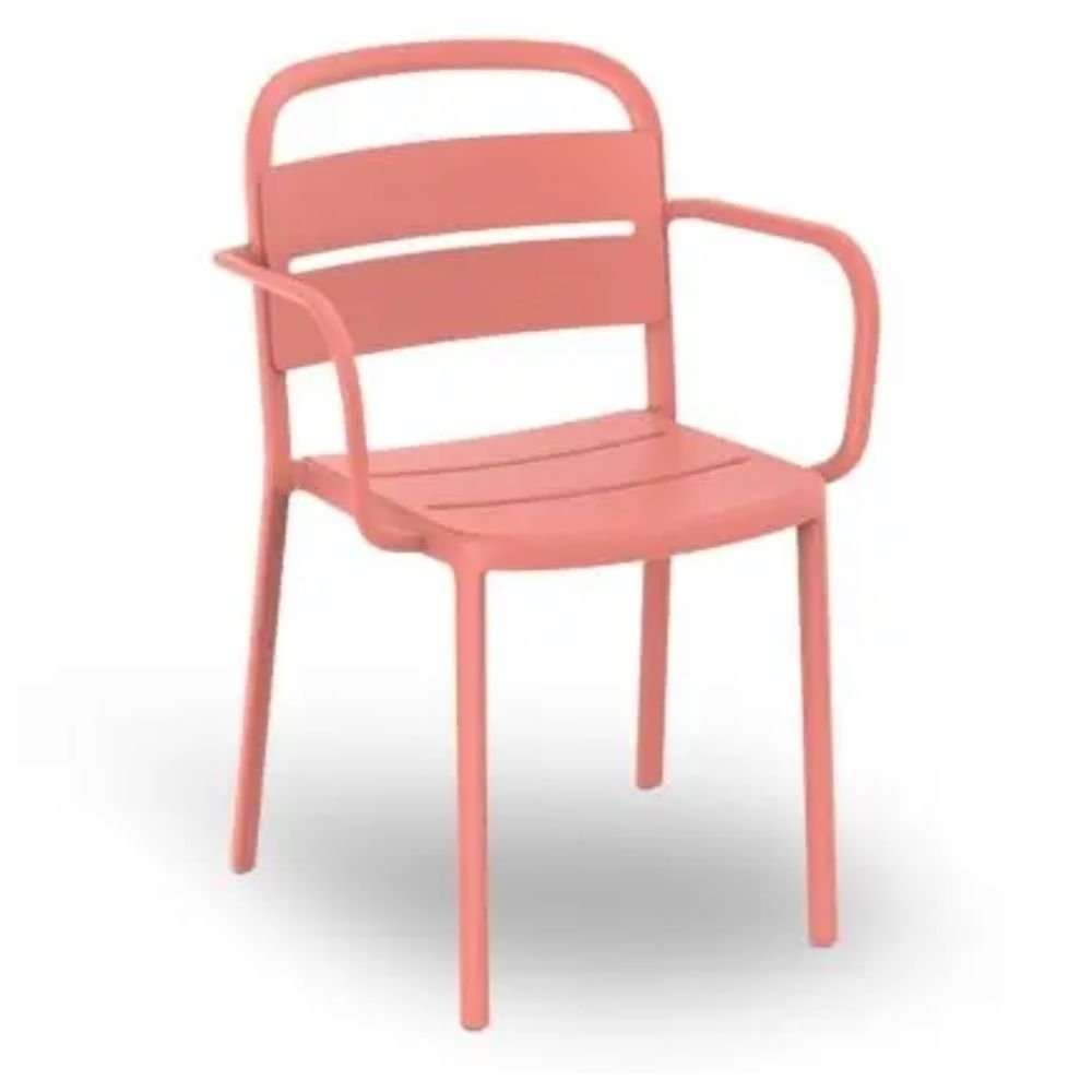 SILLA RESOL COMO ARMCHAIR | Silla Ocasional | Polipropileno | Fibra de Vidrio | Protección UV | Brazos | Interior + Exterior - 05353 - Resol - NOGAL BEAT - Sillas