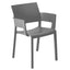 SILLA RESOL FIONA ARMCHAIR | Silla Ocasional | Fibra Vidrio | Polipropileno | Apilable | Protección UV | Brazos | Interior + Exterior - 01803 - Resol - NOGAL BEAT - Sillas