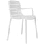 SILLA RESOL GINA ARMCHAIR | Silla Ocasional | Fibra Vidrio | Polipropileno | Apilable | Protección UV | Brazos | Interior + Exterior - 03492 - Resol - NOGAL BEAT - Sillas