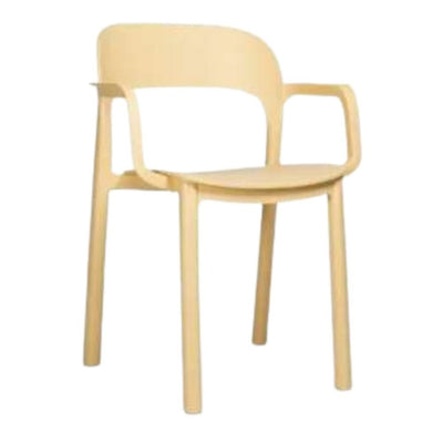 SILLA RESOL ONA ARMCHAIR RECYCLED | Silla Ocasional para Cafetería Jardín | Polipropileno | Reciclado y Reciclable | Protección UV | Interior + Exterior - 05564 - Resol - NOGAL BEAT - silla