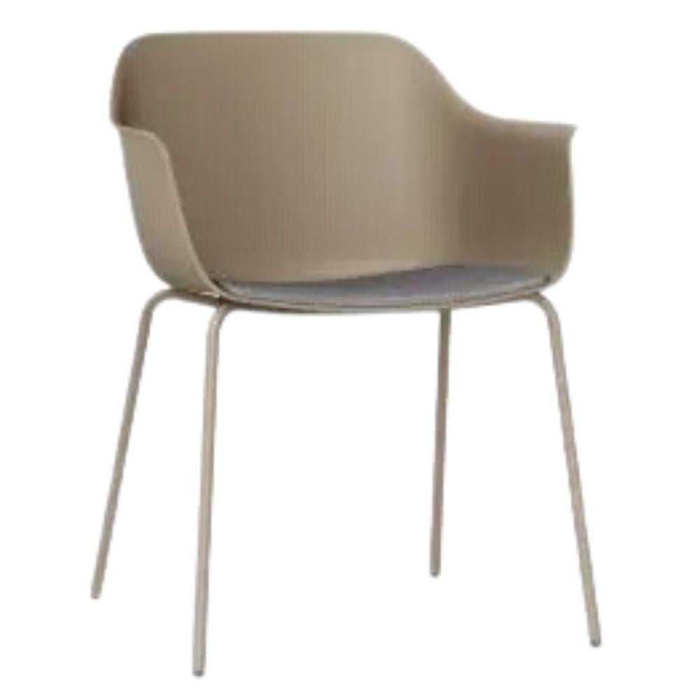 SILLA RESOL SHAPE 4 PATAS UPHOLSTERED SEAT PAD | Silla Ocasional | Polipropileno | Fibra Vidrio | Estructura Acero | 4 Patas | Tapizado | Interior + Exterior - 85796 - Resol - NOGAL BEAT - Sillas