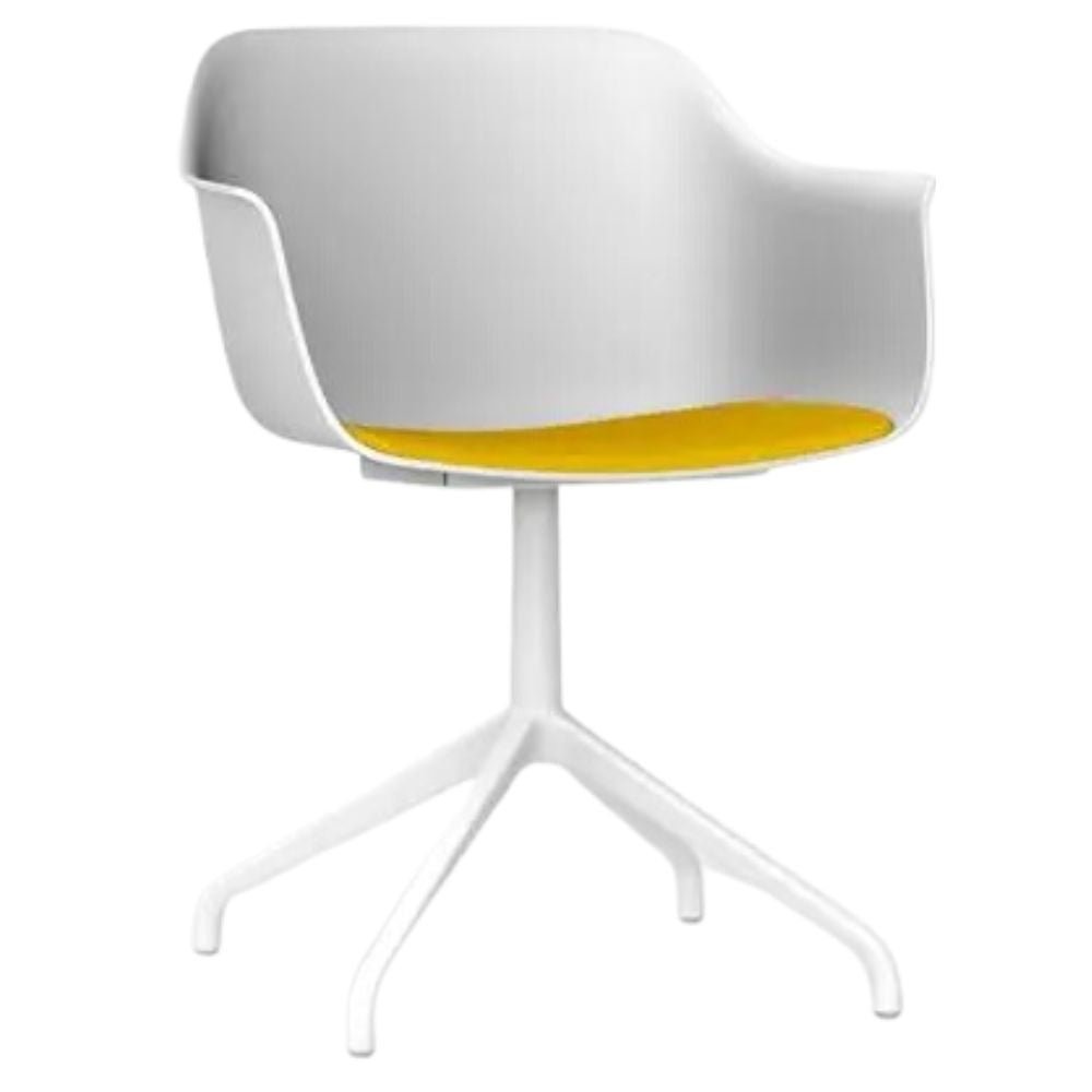 SILLA RESOL SHAPE ARAÑA GIRATORIA UPHOlSTERED SEAT PAD | Silla Ocasional | Silla Ocasional | Polipropileno | Fibra Vidrio | Patas Aluminio Giratorio | Tapizada | Interior - 85855 - Resol - NOGAL BEAT - Sillas