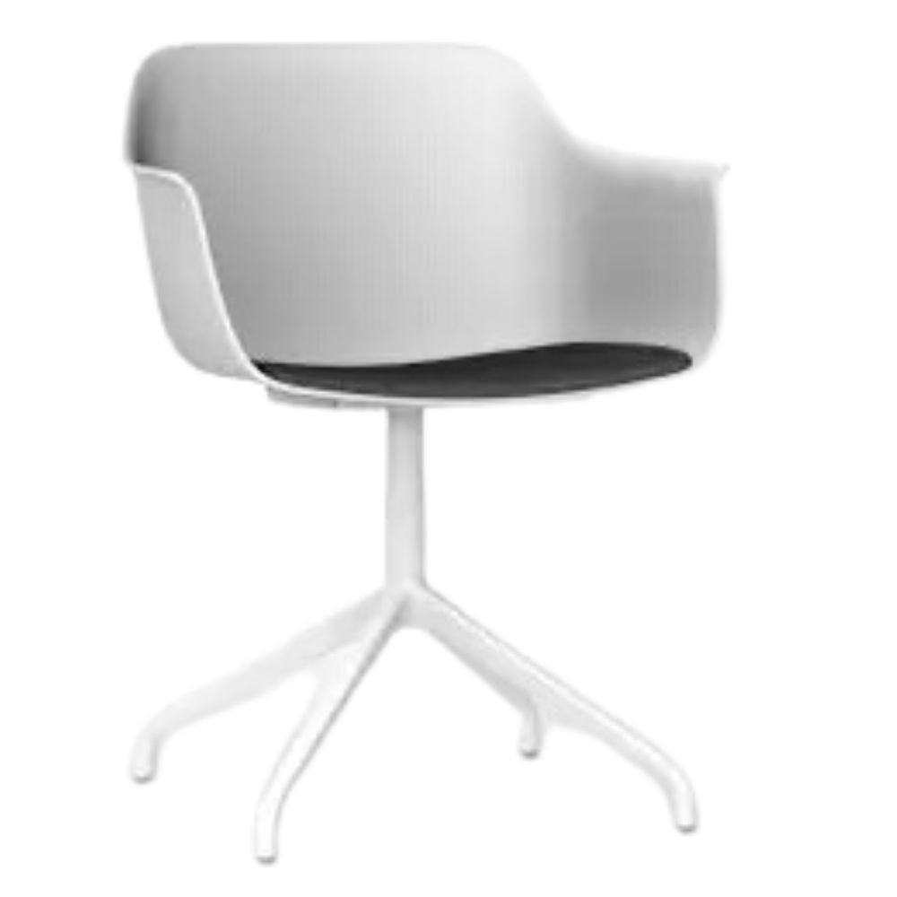 SILLA RESOL SHAPE ARAÑA GIRATORIA UPHOlSTERED SEAT PAD | Silla Ocasional | Silla Ocasional | Polipropileno | Fibra Vidrio | Patas Aluminio Giratorio | Tapizada | Interior - 85854 - Resol - NOGAL BEAT - Sillas