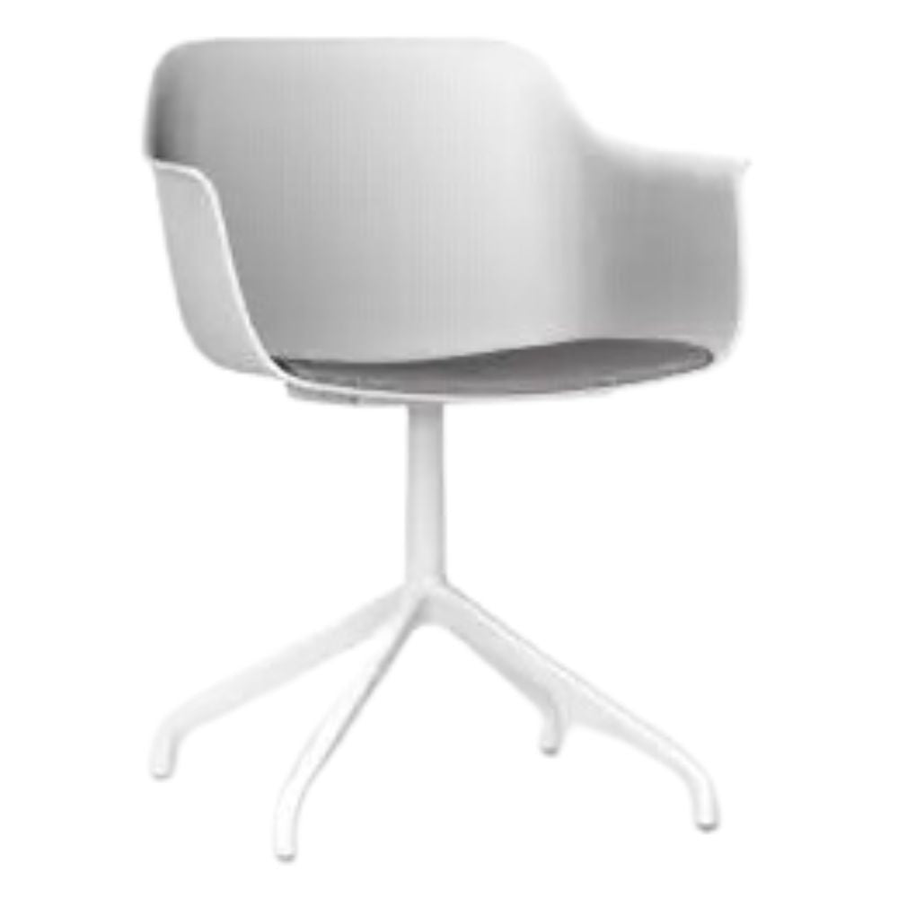 SILLA RESOL SHAPE ARAÑA GIRATORIA UPHOlSTERED SEAT PAD | Silla Ocasional | Silla Ocasional | Polipropileno | Fibra Vidrio | Patas Aluminio Giratorio | Tapizada | Interior - 85853 - Resol - NOGAL BEAT - Sillas