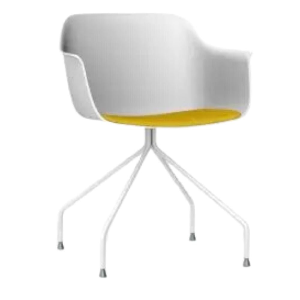 SILLA RESOL SHAPE ARAÑA UPHOLSTERED SEAT PAD | Silla Ocasional Decorativa | Polipropileno | Fibra Vidrio | Patas Acero | Tapizado | Interior + Exterior - 85833 - Resol - NOGAL BEAT - Sillas