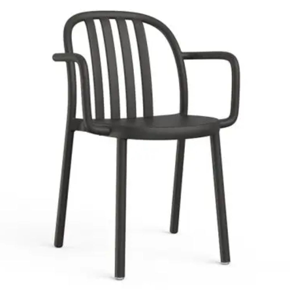 SILLA RESOL SUE ARMCHAIR | Silla Ocasional | Polipropileno | Fibra de Vidrio | Protección UV | Apilable | Brazos | Interior + Exterior - 05174 - Resol - NOGAL BEAT - silla