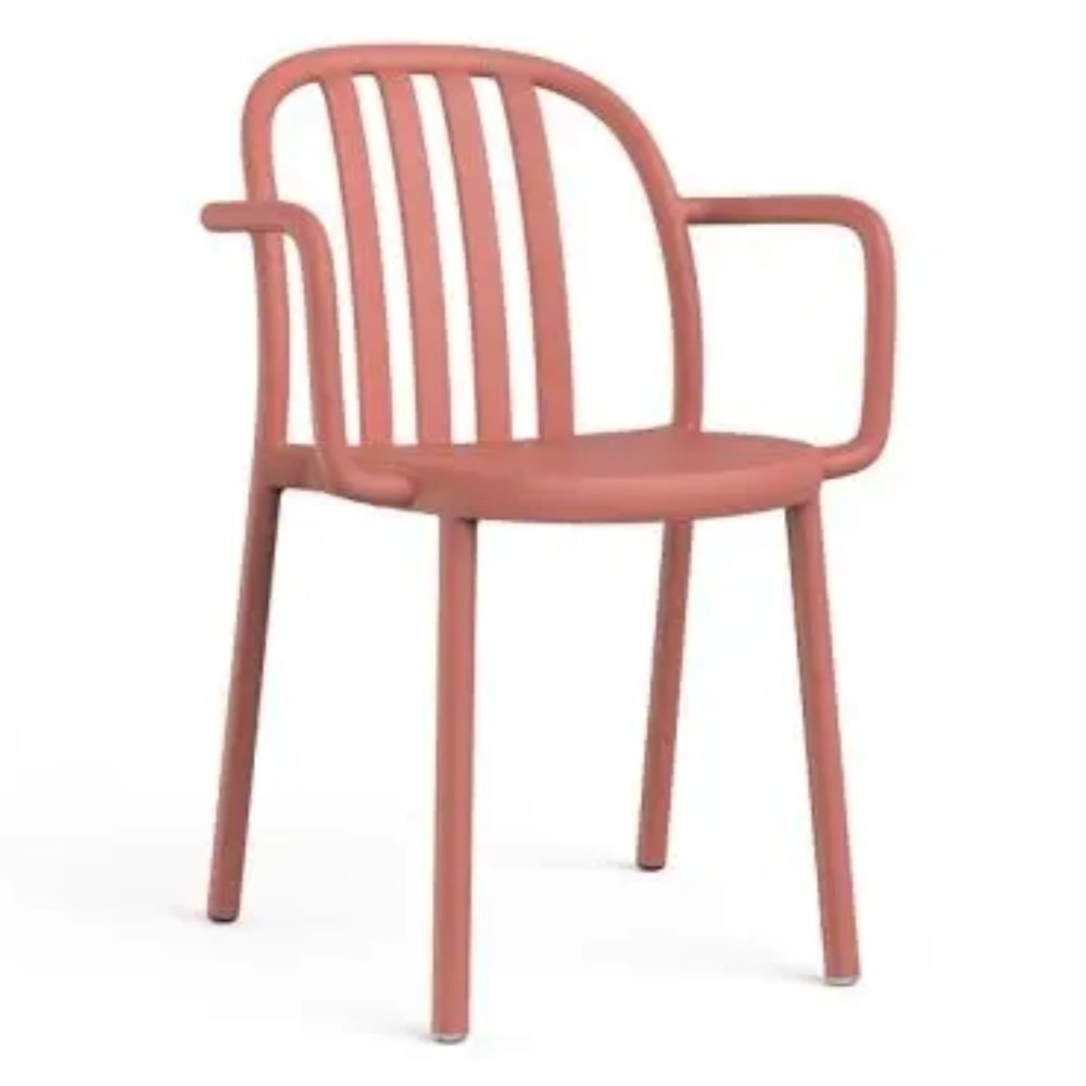 SILLA RESOL SUE ARMCHAIR | Silla Ocasional | Polipropileno | Fibra de Vidrio | Protección UV | Apilable | Brazos | Interior + Exterior - 05178 - Resol - NOGAL BEAT - silla