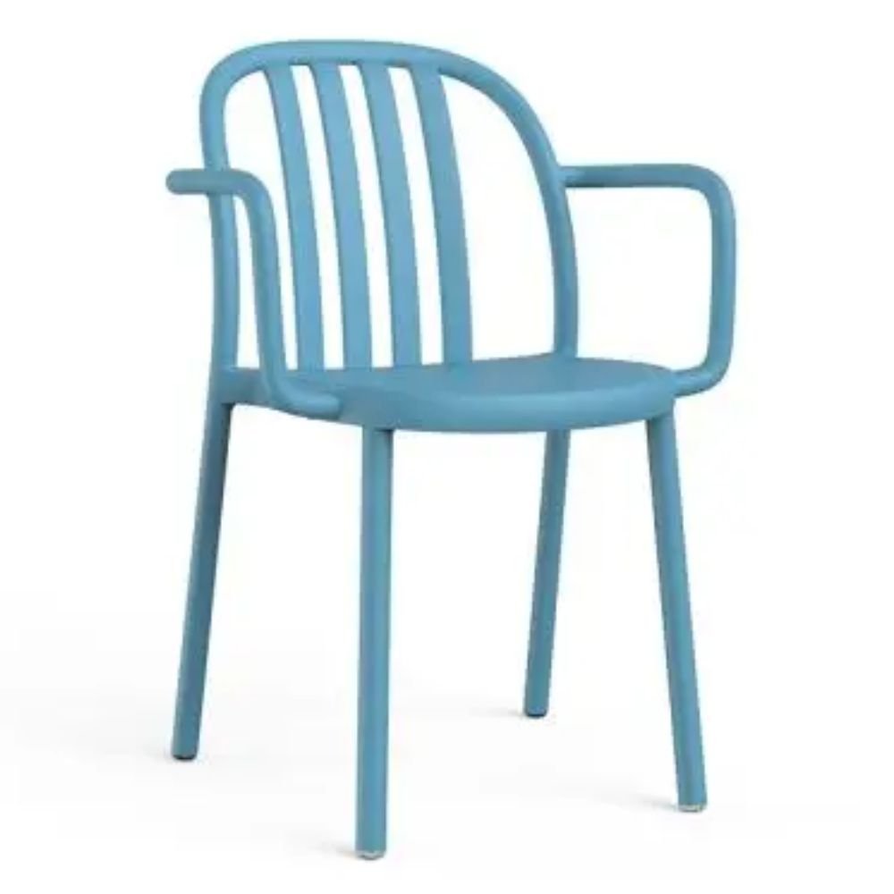 SILLA RESOL SUE ARMCHAIR | Silla Ocasional | Polipropileno | Fibra de Vidrio | Protección UV | Apilable | Brazos | Interior + Exterior - 05176 - Resol - NOGAL BEAT - silla