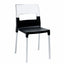 Silla Respaldo Transparente - LABENZE DIVA 155-07110 - Varios Colores - Reforzado con Fibra de Vidrio y Patas de Aluminio Cuadrado - 155-07110 - Labenze - NOGAL BEAT - Silla Comercial Interior