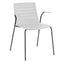 SILLA SKIN 4 PATAS ARMCHAIR | Silla Ocasional de Visita | Carcasa Polipropileno | Fibra Vidrio | Estructura Acero | Brazos | Interior - 03439 - Resol - NOGAL BEAT - Sillas