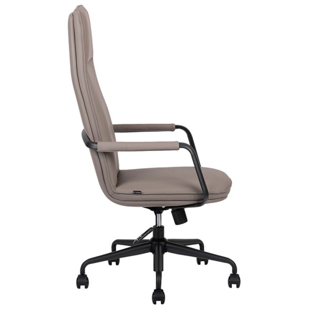 SILLA TECHNO BOND RESPALDO ALTO | Silla Ejecutiva de Respaldo Alto | Base Metal Estrella | Rodajas | Descansabrazos | Reclinable | Technoleather | Interior - Bond Respaldo Alto - Techno - NOGAL BEAT - Silla de oficina