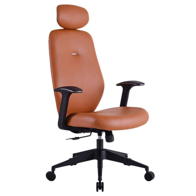 SILLA TECHNO CLASS RESPALDO ALTO | Silla Ejecutiva para Oficina | Varios Colores | Tapizado en Vinil | Base Nylon 5 puntas | con Rodajas | Interior - Class Respaldo Alto Camello - Techno - NOGAL BEAT - SIlla