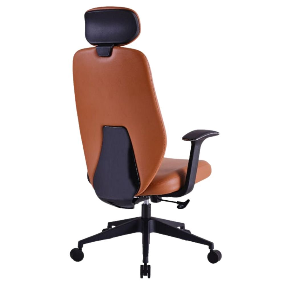 SILLA TECHNO CLASS RESPALDO ALTO | Silla Ejecutiva para Oficina | Varios Colores | Tapizado en Vinil | Base Nylon 5 puntas | con Rodajas | Interior - Class Respaldo Alto Camello - Techno - NOGAL BEAT - SIlla