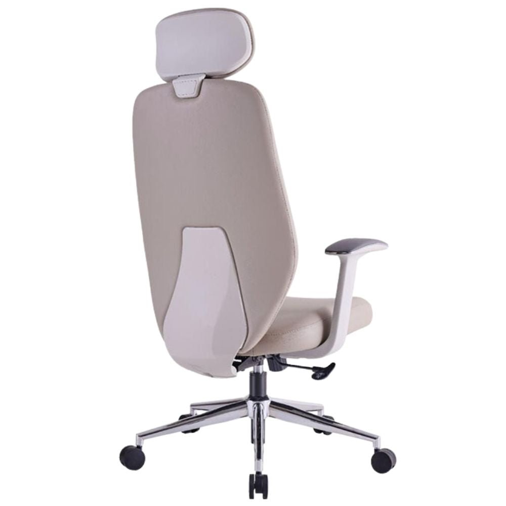 SILLA TECHNO CLASS RESPALDO ALTO | Silla Ejecutiva para Oficina | Varios Colores | Tapizado en Vinil | Base Nylon 5 puntas | con Rodajas | Interior - Class Respaldo Alto Beige - Techno - NOGAL BEAT - SIlla