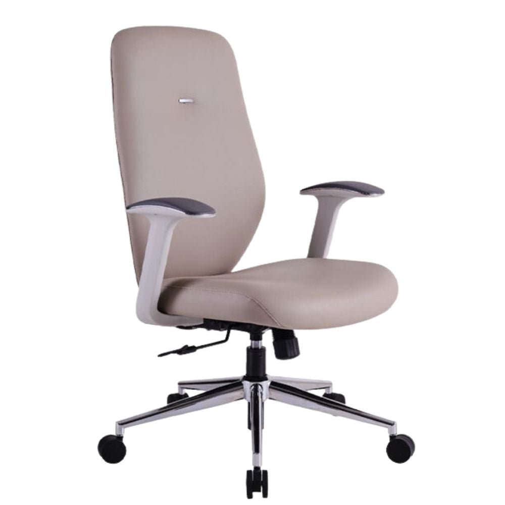 SILLA TECHNO CLASS RESPALDO BAJO | Silla Operativa para Oficina | Varios Colores | Tapizado en Vinil | Base Nylon 5 puntas | con Rodajas | Interior - Class Respaldo Bajo Beige - Techno - NOGAL BEAT - silla