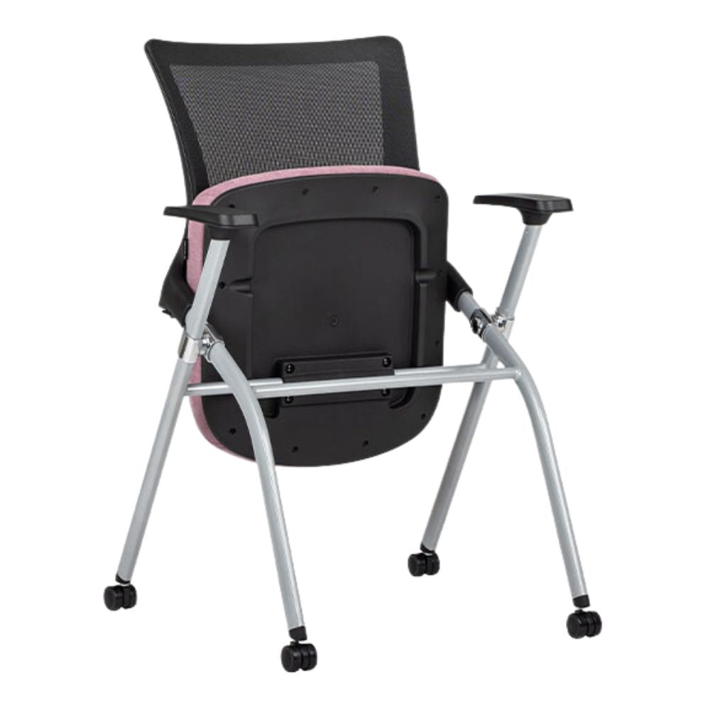 SILLA TECHNO FLEX CON RODAJAS | Silla Sala de Juntas Oficina | Estructura Gris | Poliuretano Inyectado | Estructura Plegable | Interior - FLEX CON RODAJAS Estructura Gris Addison - Techno - NOGAL BEAT - silla