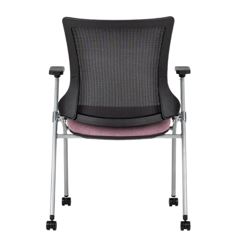 SILLA TECHNO FLEX CON RODAJAS | Silla Sala de Juntas Oficina | Estructura Gris | Poliuretano Inyectado | Estructura Plegable | Interior - FLEX CON RODAJAS Estructura Gris Addison - Techno - NOGAL BEAT - silla