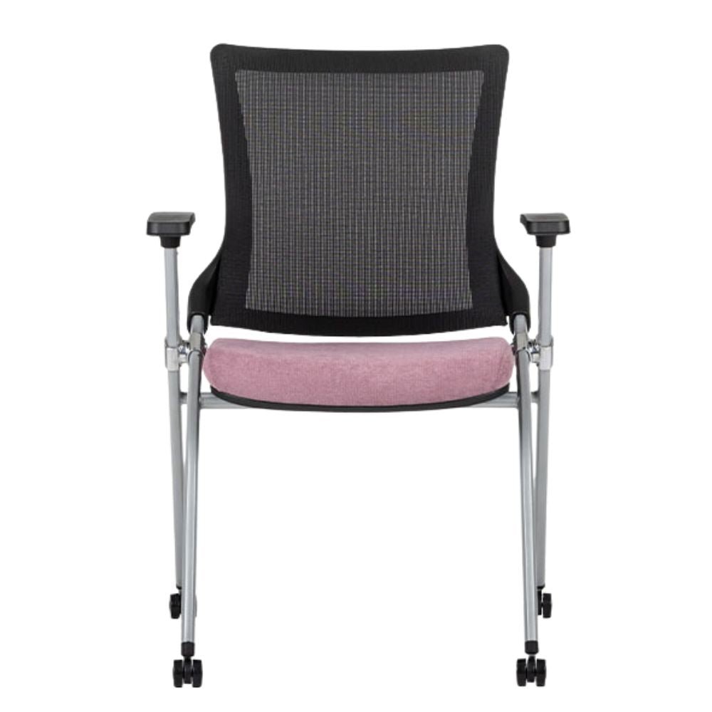 SILLA TECHNO FLEX CON RODAJAS | Silla Sala de Juntas Oficina | Estructura Gris | Poliuretano Inyectado | Estructura Plegable | Interior - FLEX CON RODAJAS Estructura Gris Addison - Techno - NOGAL BEAT - silla