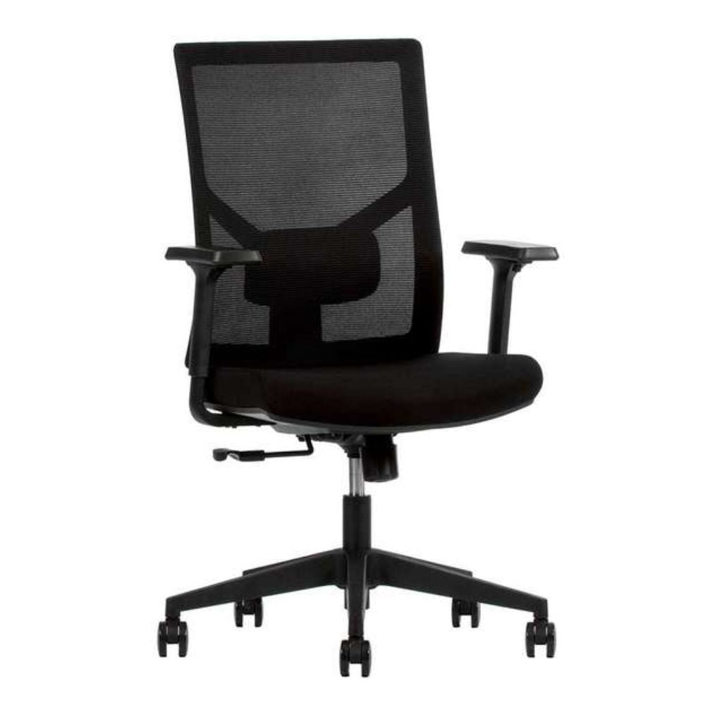 SILLA TECHNO SCREEN RESPALDO BAJO Negro | Silla Operativa Oficina Empresa Trabajo Uso Regular Juntas Administración | Base Estrella Nylon con Rodajas | Negro | Smartmesh | Interior - SCREEN RESPALDO BAJO Negro - Techno - NOGAL BEAT - Sillas para oficina