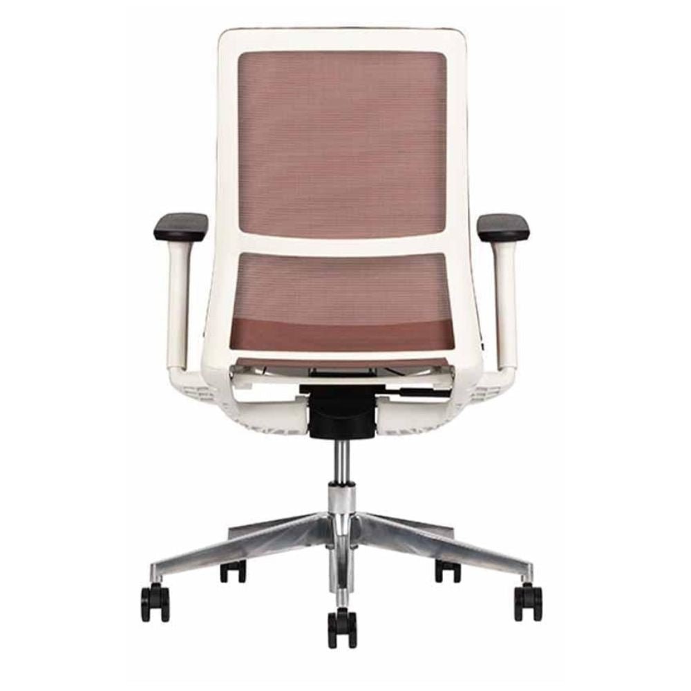 SILLA TECHNO SENSE WHITE RESPALDO BAJO | Silla Operativa Reuniones Salas de Juntas Juntas Administración | Base Estrella Aluminio con Rodajas | Varios Colores | Sensemesh | Interior - SENSE WHITE RESPALDO BAJO Addison - Techno - NOGAL BEAT - Silla para oficina