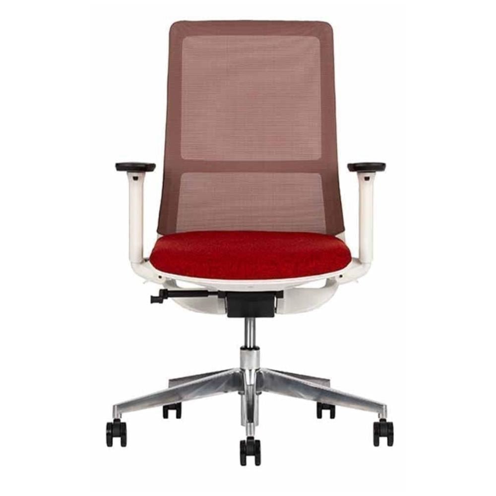 SILLA TECHNO SENSE WHITE RESPALDO BAJO | Silla Operativa Reuniones Salas de Juntas Juntas Administración | Base Estrella Aluminio con Rodajas | Varios Colores | Sensemesh | Interior - SENSE WHITE RESPALDO BAJO Addison - Techno - NOGAL BEAT - Silla para oficina