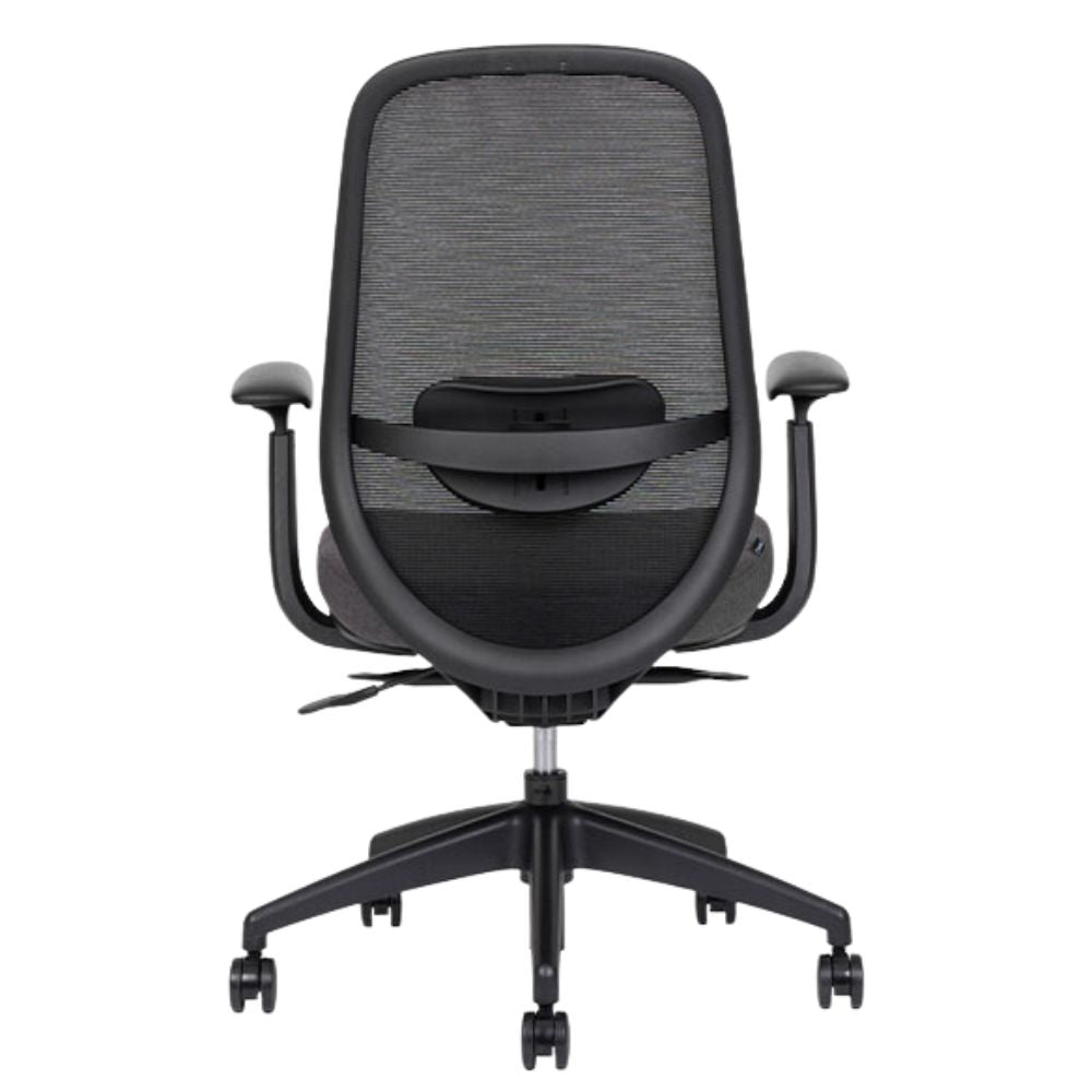 SILLA TECHNO SPIRIT EXPRESS BLACK RESPALDO BAJO | Silla Operativa para Oficina | Tapizado Tela | Base Nylon 5 puntas | Interior - Spirit Express Black Respaldo Bajo - Techno - NOGAL BEAT - silla