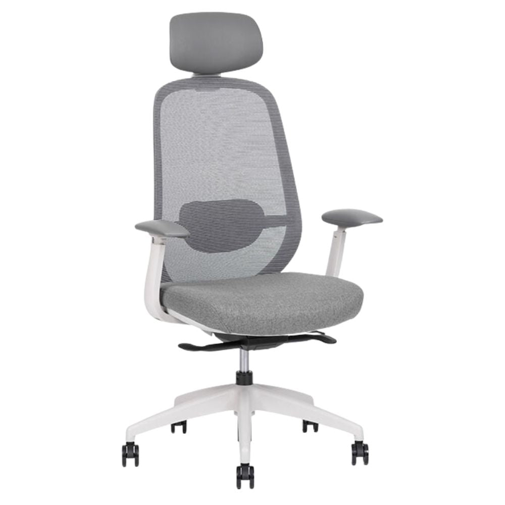 SILLA TECHNO SPIRIT EXPRESS WHITE RESPALDO ALTO | Silla Ejecutiva para Oficina | Tapizado Tela | Base Nylon 5 puntas | Interior - Spirit Express White Respaldo Alto - Techno - NOGAL BEAT - silla