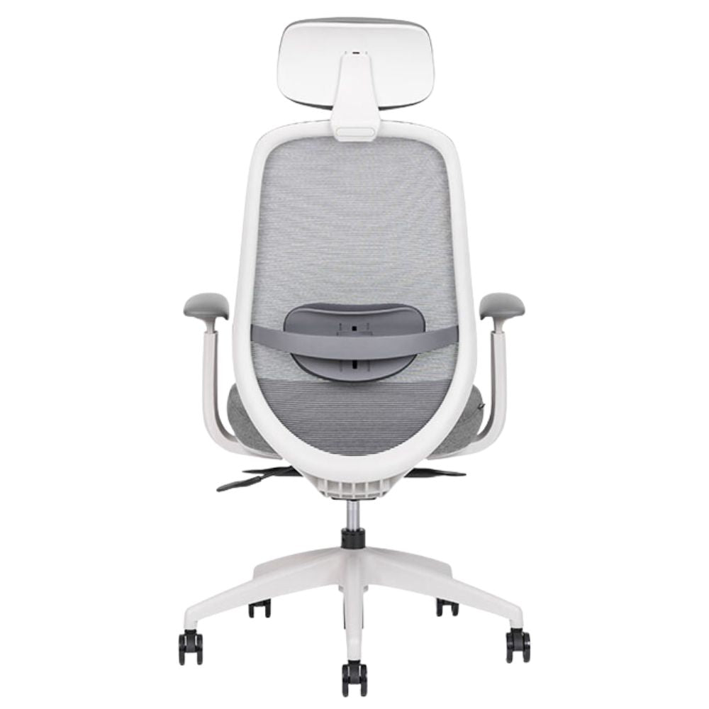 SILLA TECHNO SPIRIT EXPRESS WHITE RESPALDO ALTO | Silla Ejecutiva para Oficina | Tapizado Tela | Base Nylon 5 puntas | Interior - Spirit Express White Respaldo Alto - Techno - NOGAL BEAT - silla