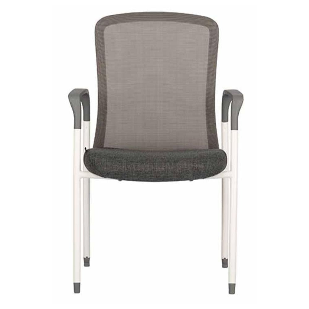 SILLA TECHNO VIRTU WHITE | Silla para Visita Oficina Empresa Consultorio Uso Ocasional Salas de Espera Vestibulo para Visitas | Base Metálica 4 Puntas Blanco | Varios Colores | Sensemesh | Interior - VIRTU WHITE Addison - Techno - NOGAL BEAT - Silla para oficina