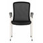 SILLA TECHNO VIRTU WHITE | Silla para Visita Oficina Empresa Consultorio Uso Ocasional Salas de Espera Vestibulo para Visitas | Base Metálica 4 Puntas Blanco | Varios Colores | Sensemesh | Interior - VIRTU WHITE Addison - Techno - NOGAL BEAT - Silla para oficina