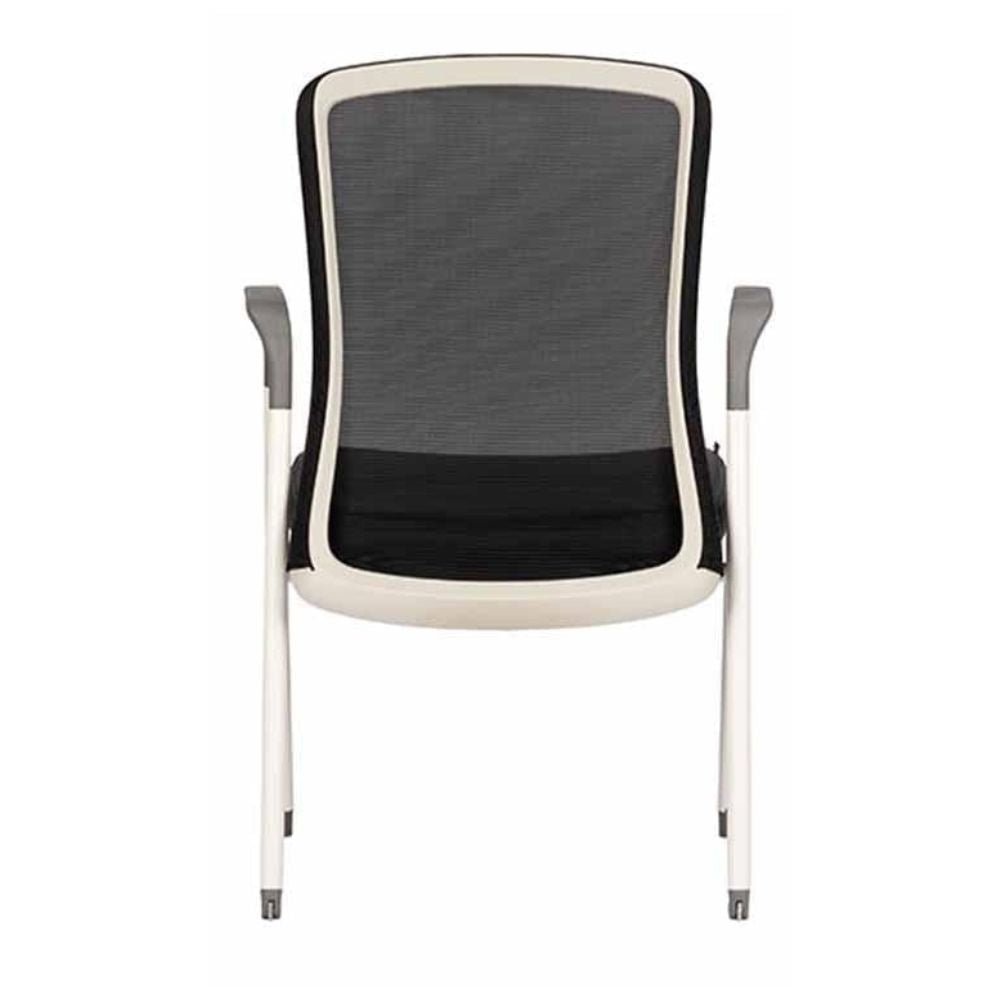 SILLA TECHNO VIRTU WHITE | Silla para Visita Oficina Empresa Consultorio Uso Ocasional Salas de Espera Vestibulo para Visitas | Base Metálica 4 Puntas Blanco | Varios Colores | Sensemesh | Interior - VIRTU WHITE Addison - Techno - NOGAL BEAT - Silla para oficina