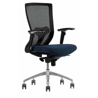 SILLA TECHNO WEB RESPALDO BAJO | Silla Operativa Oficina Empresa Trabajo Horas de Trabajo Laboral | Base Estrella Aluminio con Rodajas | Varios Colores | Smartmesh | Interior - WEB RESPALDO BAJO Addison - Techno - NOGAL BEAT - Silla para oficina