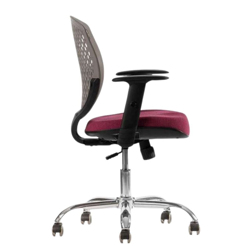 SILLA TECHNO ZOOM BASE CROMADA | Silla Sala de Juntas Oficina | Poliuretano Inyectado | Reclinable | Base 5 Puntas | Varios Colores | Interior - ZOOM Base Cromada Henry - Techno - NOGAL BEAT - silla