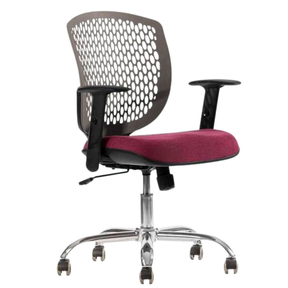 SILLA TECHNO ZOOM BASE CROMADA | Silla Sala de Juntas Oficina | Poliuretano Inyectado | Reclinable | Base 5 Puntas | Varios Colores | Interior - ZOOM Base Cromada Henry - Techno - NOGAL BEAT - silla