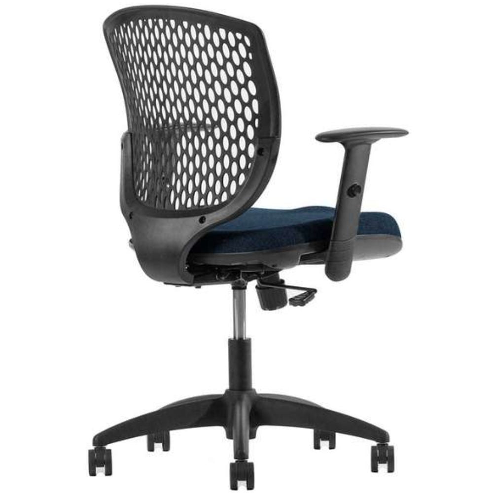 SILLA TECHNO ZOOM | Silla Operativa Oficina Empresa Trabajo Horas de Trabajo Operativa | Base Estrella con Rodajas | Polipropileno | Reclinable | Poliuretano Inyectado | Interior - ZOOM Base Nylon Addison - Techno - NOGAL BEAT - Sillas para oficina