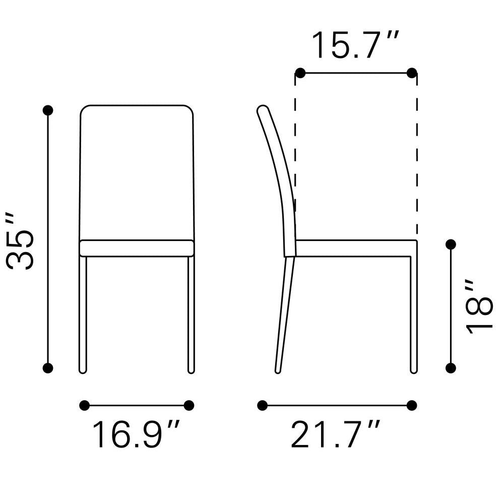 SILLA ZUO CONFIDENCE | Silla para Comedor | Base Acero | Negro | Tejido 100% Poliéster Madera | Interior - 100243 - Zuo - NOGAL BEAT - Sillas