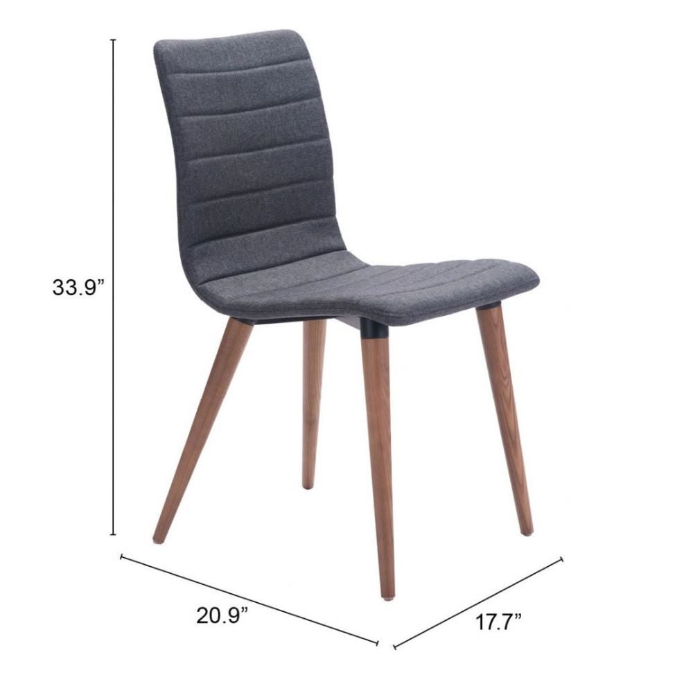 SILLA ZUO JERICHO | Silla para Comedor | Base Madera Abedul | Gris | Tejido 100% Poliéster | Interior - 100274 - Zuo - NOGAL BEAT - Sillas