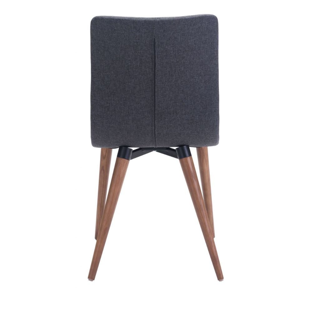 SILLA ZUO JERICHO | Silla para Comedor | Base Madera Abedul | Gris | Tejido 100% Poliéster | Interior - 100274 - Zuo - NOGAL BEAT - Sillas