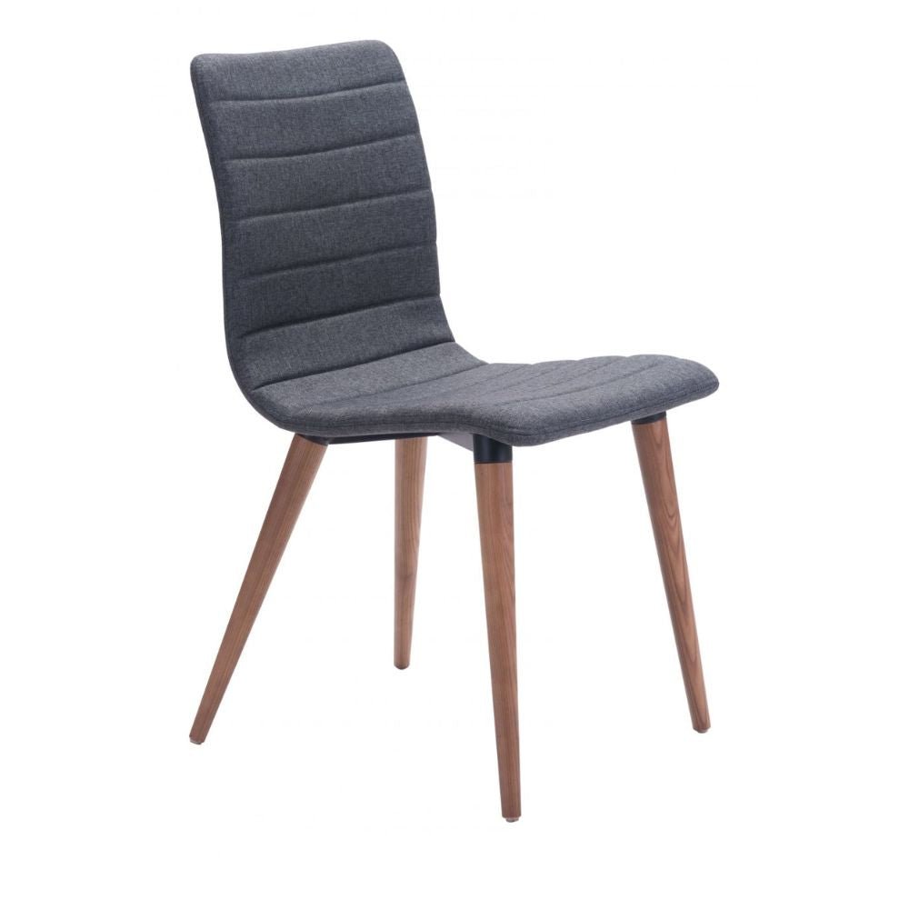 SILLA ZUO JERICHO | Silla para Comedor | Base Madera Abedul | Gris | Tejido 100% Poliéster | Interior - 100274 - Zuo - NOGAL BEAT - Sillas