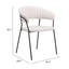 SILLA ZUO JOSEPHINE | Silla de Comedor | Beige Blanco | Tejido Estilo Piel de Oveja 100 % Poliéster | Madera Contrachapada Acero Recubierto de Polvo | Interior - 109669 - Zuo - NOGAL BEAT - silla