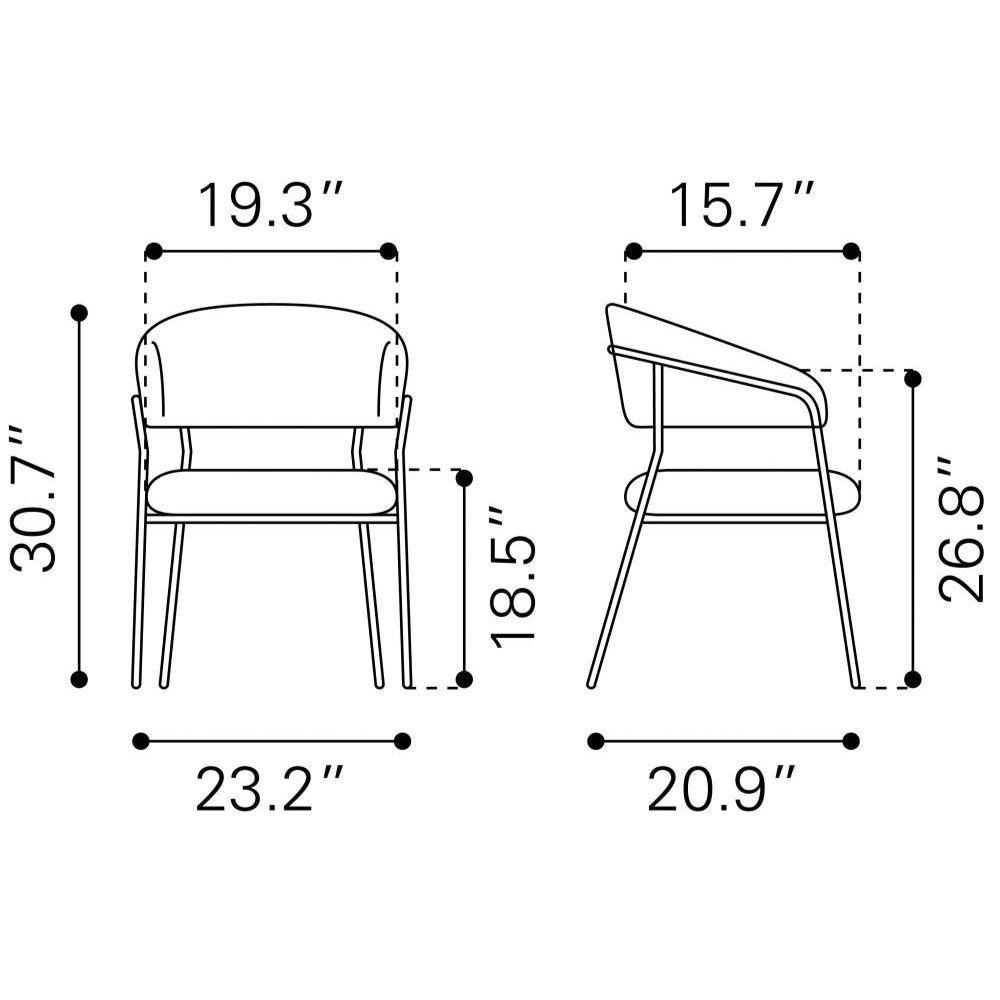 SILLA ZUO JOSEPHINE | Silla de Comedor | Beige Blanco | Tejido Estilo Piel de Oveja 100 % Poliéster | Madera Contrachapada Acero Recubierto de Polvo | Interior - 109669 - Zuo - NOGAL BEAT - silla