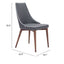 SILLA ZUO MOOR | Silla para Comedor | Base Madera Abedul | Gris | Polipiel 100% Poliuretano | Interior - 100278 - Zuo - NOGAL BEAT - Sillas
