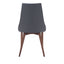 SILLA ZUO MOOR | Silla para Comedor | Base Madera Abedul | Gris | Polipiel 100% Poliuretano | Interior - 100278 - Zuo - NOGAL BEAT - Sillas