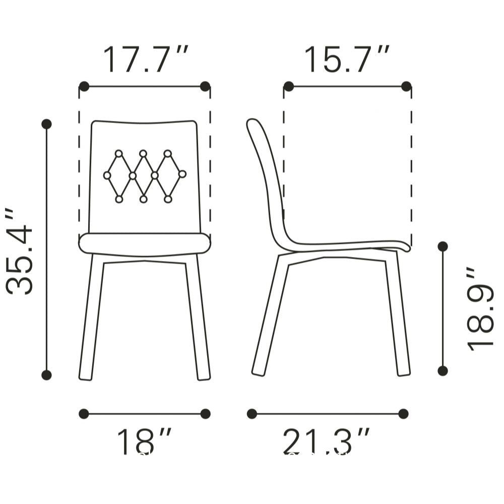 SILLA ZUO OREBRO | Silla para Comedor | Base Madera de Abedul | Gris | Tejido 100% Poliéster | Interior - 100071 - Zuo - NOGAL BEAT - Sillas